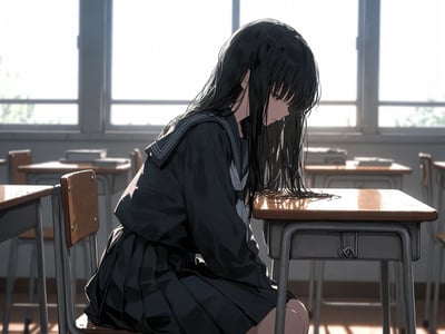 阴沉转校生同桌其实是巨乳校花